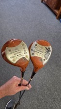 H B Louisville Grand Slam Genuine Persimmon 1 2 Wood Matched TT Rocket R FLEX