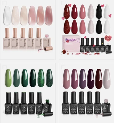 GELAB COSMETICS LLC Beetles Jelly Gel Nail Polish Set – Jelly UV Gel Soak Off Kit – Nail Art Gift