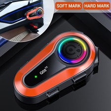 Motorcycle Headset Bluetooth Helmet Intercom Speaker Waterproof Hands-Free w/Mic