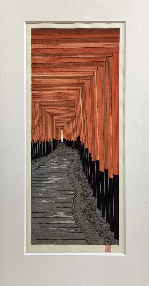 Impresión en madera Santuario Fushimi Inari en Kioto por Teruhide Kato | Marco personalizado Foto 3 de 4