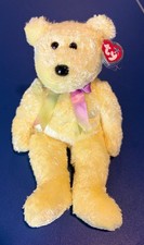 2002 TY Yellow "Sherbert" Bear Beanie Buddy MWMT   Vintage   PRIVATE COLLECTION