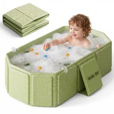 Collapsible Bathing Basin 29.5 17.7 9.8 in, 29.5x17.7x9.8 Inch, Green