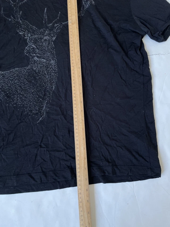 Icebreaker Men's Tech T Lite Short Sleeve Stag Shirt, Black, Large - Image 4 of 4
