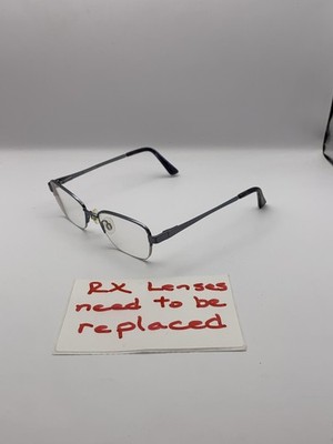 Anne Klein AK5065 Slate Eyeglasses Frames 49-17-135 Semi-Rimless Rectangle