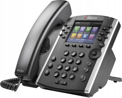 Polycom VVX 400 IP VoIP-Telefon   12 Leitungen, Farbdisplay, HD Voice, PoE