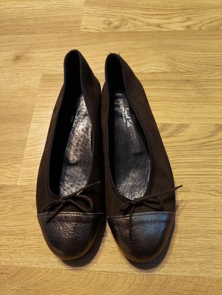 Women Salvatore Ferragamo Heels Brown Suede 39.5