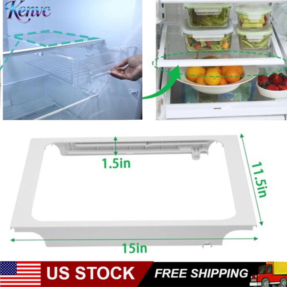 W10861519, W10628698 Deli Drawer Hanger, Drawer Shelf for whirlpool Refrigerator