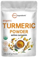 Organic Turmeric Powder 5 Pounds | Rich in Active Curcumin | Pure Turmeric Su...