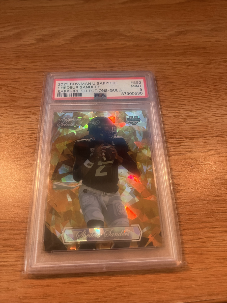 PSA 9 2023 Bowman U Sapphire Sheduer Sanders Sapphire Selections PSA 9 2023 Bowman U Sapphire Sheduer Sanders Sapphire Selections