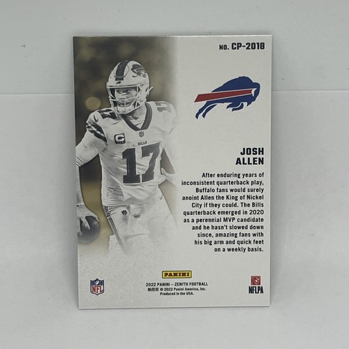 2022 Panini Zenith Josh Allen Class President Insert SP #CP-2018 Buffalo Bills - Bild 2 von 2