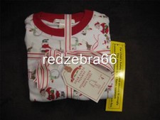 Pottery Barn Kids Dear Santa Pajamas 2-pc Set Snowman Reindeer Size 4 Christmas
