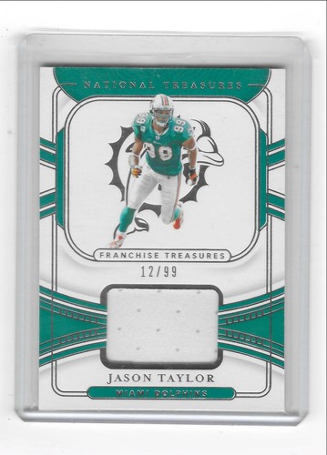 2021 National Treasures Franchise Treasures Jason Taylor #FT-JAT Mem/99 - 第 1/2 張圖片