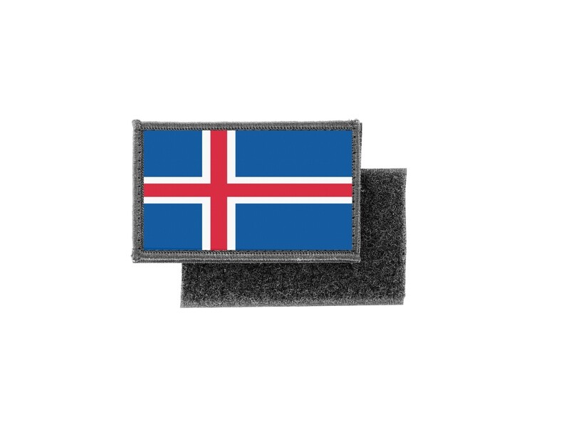 Island-Flagge Aufnäher – Bestickt, 7,2 X 4,9 Cm, Zum Aufbügeln Oder Aufnähen