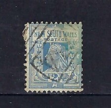New South Wales 1892-1910 2d Blue Queen Victoria. Used. (9) (J)