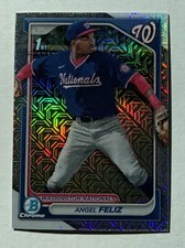 Angel Feliz 2024 Bowman Chrome 1st Mojo Refractor Washington Nationals #BCP-198