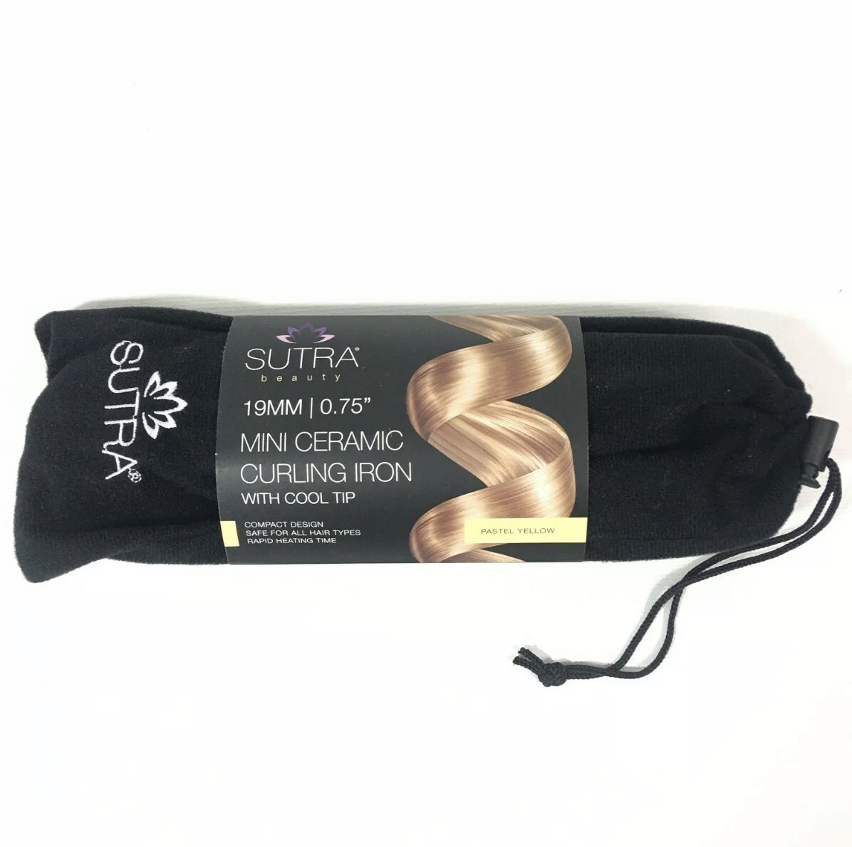 SUTRA Mini Tourmaline Ceramic Curling Iron | Pastel Yellow  display picture 3