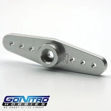NEW Go Nitro Hobbies 25T Aluminum 2 Way Servo Arm Silver Futaba / Savox