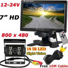 Backup Camera Monitor Parking Wired Truck Caravan Trailer Rear View 7  Monitor