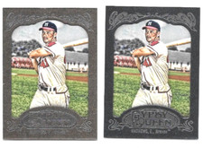 2012 Topps Gypsy Queen EDDIE MATHEWS Framed Paper Gold + Blue /599 Braves