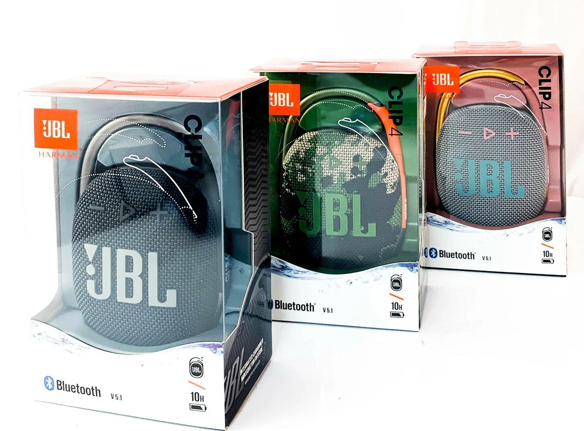 JBL Clip 4 - Portable Mini Bluetooth Speaker, big audio and punchy bass,  integrated carabiner, IP67 waterproof dustproof, 10 hours of playtime