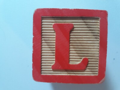 Vintage Wooden Alphabet Blocks Letter L crafts | eBay