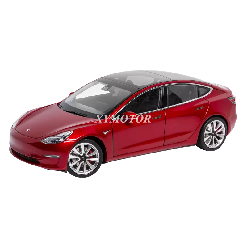 1 18 Tesla Model 3 Diecast Model Car Toys Gift Display Red White Black Blue Gray