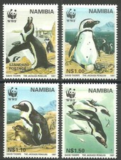 Namibia - Brillenpinguin Satz postfrisch 1997 Mi. 837-840