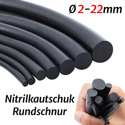 Vollgummi-Rundschnur NBR Ø2-22mm ölbeständig Gummidichtung Gummi Nitrilkautschuk