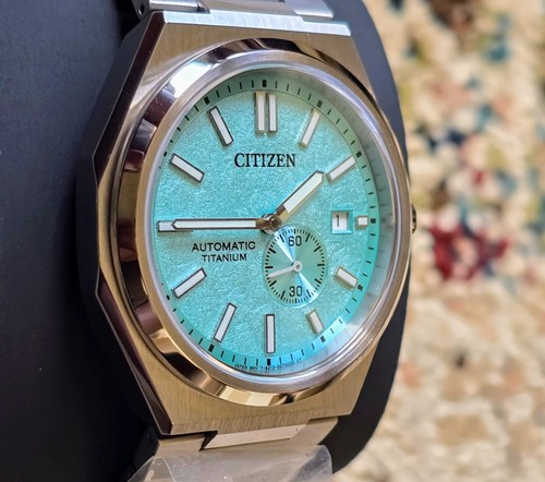 Citizen Zenshin Automatic Titanium Sapphire NJ0180-80M Green Dial Men's Watch - 第 5/8 張圖片