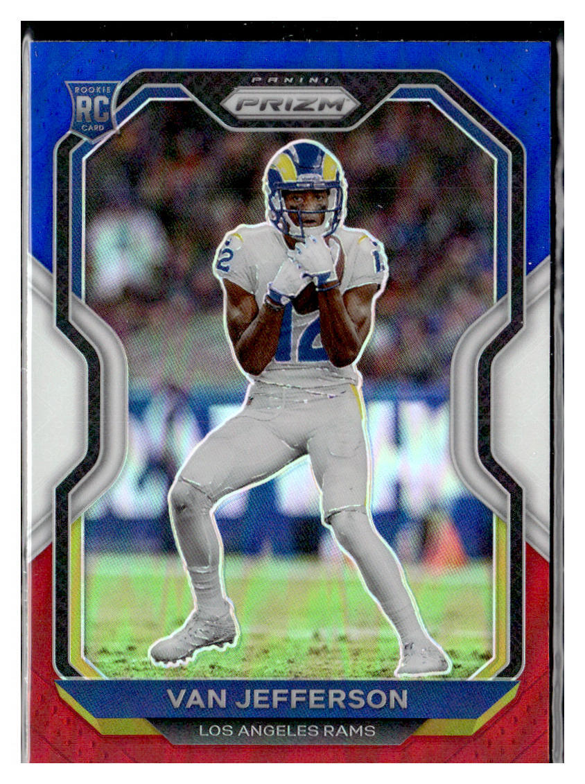 2020 Panini Prizm #377 Van Jefferson Red White Blue Prizm RC Rams