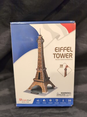 Eiffel Tower 3D Puzzle  39 PIECES, New