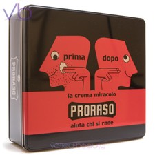 PRORASO Primadopo , Vintage, Gift, Metal, Box, Green, Shaving Set, Cream, Balm 