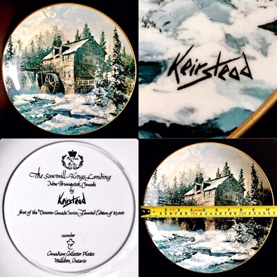 Signierter Limited Edition  Discover Canada  Porzellan Wandteller  The Sawmill 