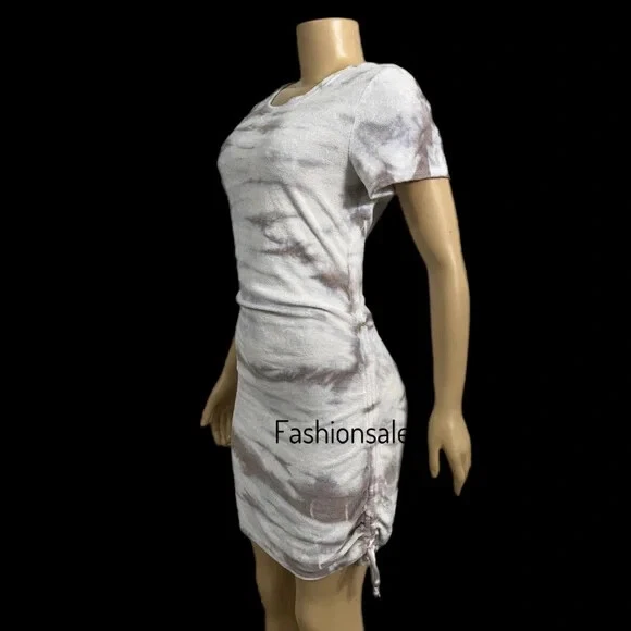 UNDERCOVER Abito Victorias Secret ROSA Spiaggia Terry Quadri Arrugginiti Bianco Tintura Cravatta Artico Grande