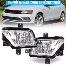 1 Pair Fog Light Front Bumper Fog Lamp Halogen For VW Jetta GLI 2015-2018