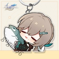 Honkai: Star Rail Qingque Cosplay Children Pendant Doll Keychain Keyring Gift B