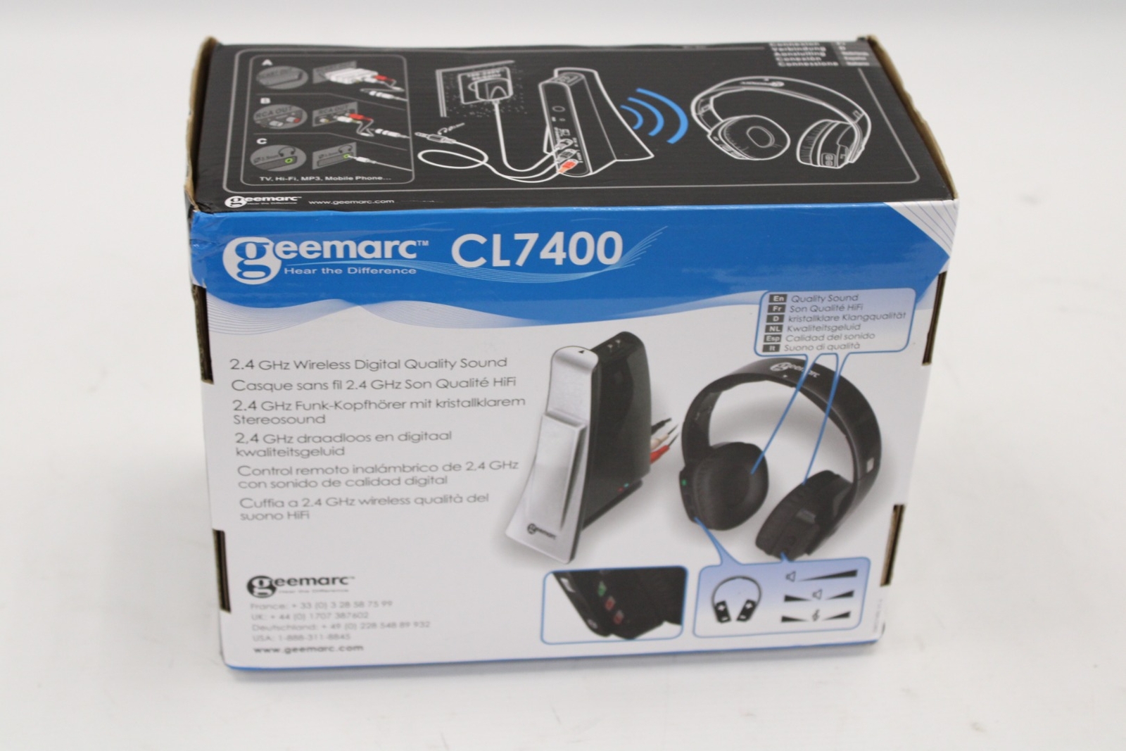 GEEMARC CL7400 Wireless TV Listener Headphones BOXED BD1 eBay