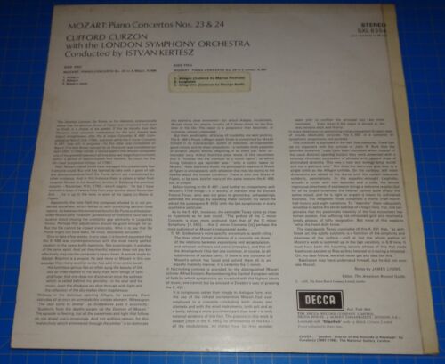 Clifford Curzon/Kertesz MOZART Klavierkonzerte Nr.23 & 24 - Decca SXL 6354 WB - Bild 2 von 2