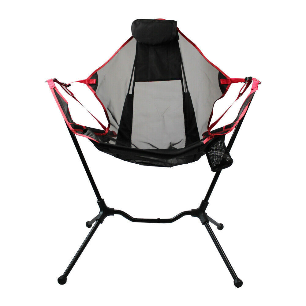 Hammock Camping Chair Aluminum Swinging Recliner Folding Rocking Chair