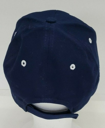 Gorra America Company Logo Béisbol Azul Marino Gorra Inglés Antiguo "M" Gancho y Lazo NUEVO - Imagen 3 de 5