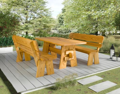  Gartenmöbel  Massivholz Terrassenmöbel Sitzgarnitur Sitzgruppe Esche - Bild 1 von 12