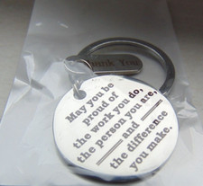 Keychain Key Charm Thank You Gift May You Be Proud Of the Work You Do New B