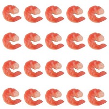 Luckforst Artificial Cooked Shrimp Models 20 Pcs Realistic Cooked Shrimp Life...