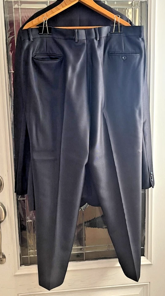 Костюм мужской Marc Ecko Cut & Sew 2 предмета темно-синий текстурированный блейзер 48L брюки 41x31 - Изображение 4 из 4