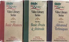 Donna Dewberry Folk Art One Stroke VHS Instruction Tech Lot of 3 Vol 1-3 NEW