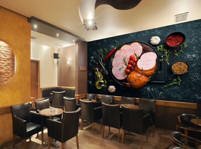 3D Ham Tomato ZHUA11779 Wallpaper Wall Murals Removable Self-adhesive Amy