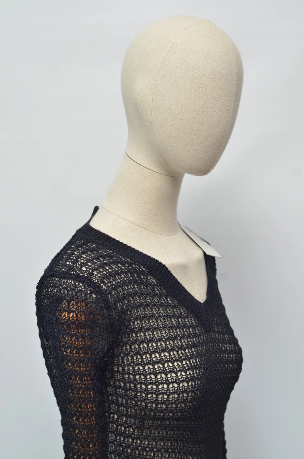 Love Moschino Lusso NUOVO! Abito donna nero in maglia taglia XS