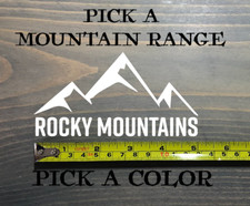 Mountain Range Sticker Decal 5" DIE CUT 14er 14ers Wasatch Cascade Rocky XO