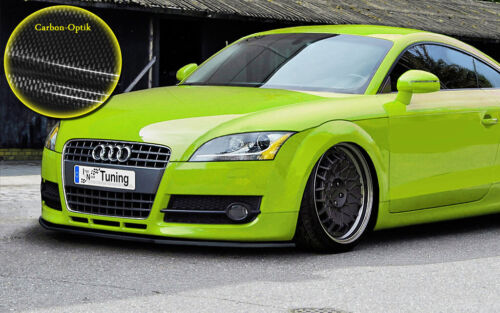 Spoilerschwert  Frontspoiler Lippe ABS für Audi TT 8J mit ABE in Carbon Optik - Afbeelding 1 van 2