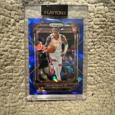 2022-23 Panini Prizm Basketball Jabari Smith Jr. Blue Cracked Ice RC /125